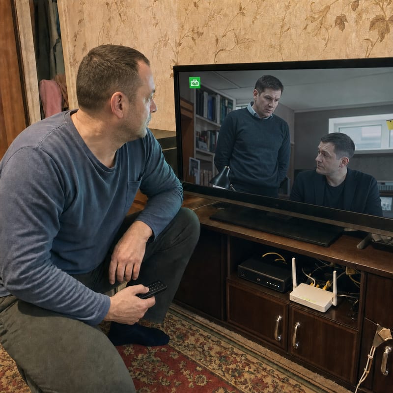 Клиент после настройки ТВ-приставки и роутера