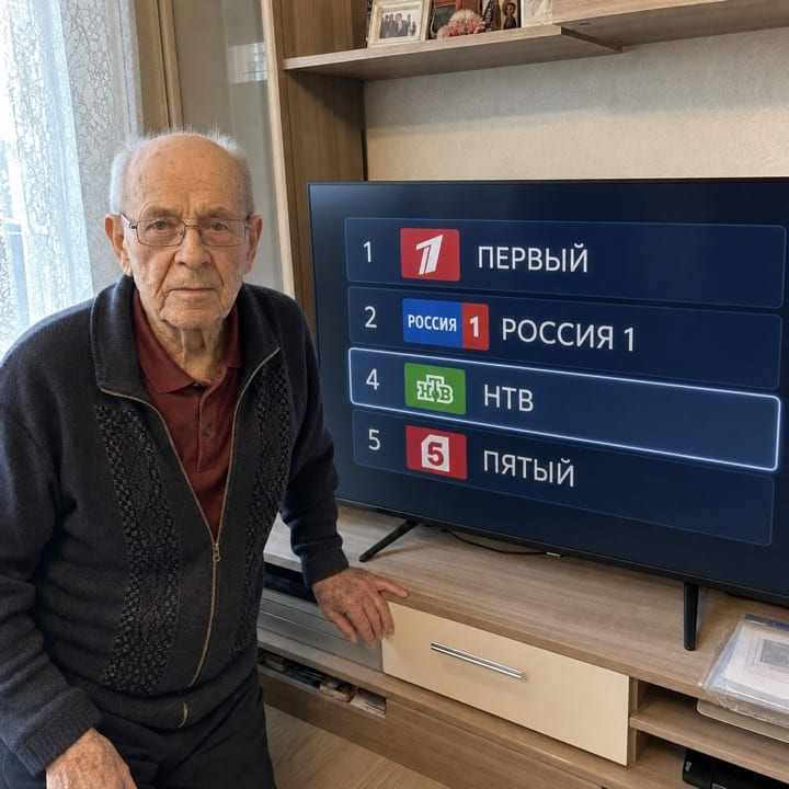 Клиент после настройки меню нового телевизора
